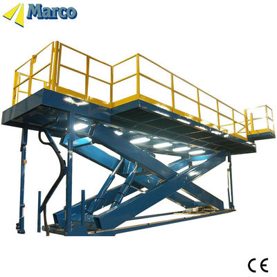 Personalización Hidráulica Alimentada Personalizable Marco Mesa elevadora de tijeras gemelas con barandilla