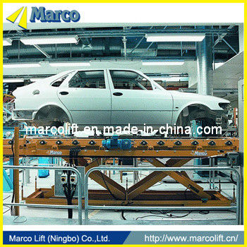 Mesa elevadora fija de tijeras gemelas Marco para línea de producción de automóviles en el sector del automóvil